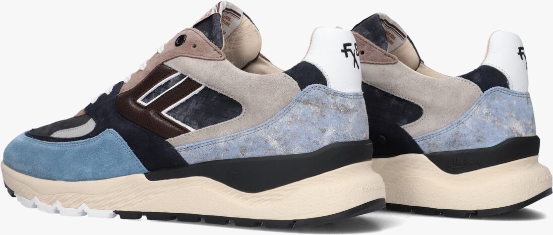 blauwe floris van bommel lage sneakers sfm-10154 de treener