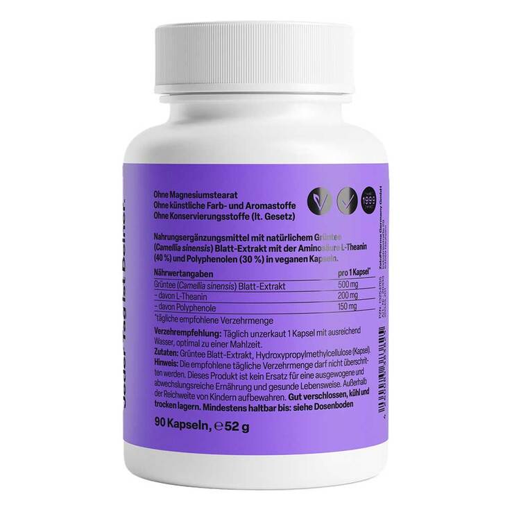 L-Theanin Natural Forte 500 mg Kapseln Zeinpharma, 90 St