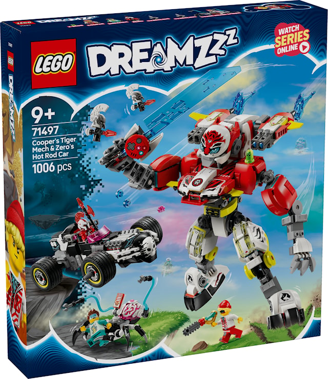 Coopers tigerrobot og Zeros hotrod LEGO® DREAMZzz (71497)