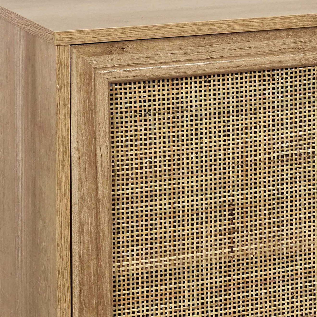Home Deco Factory Buffet 3 portes Bali marron - 115x70x39 cm