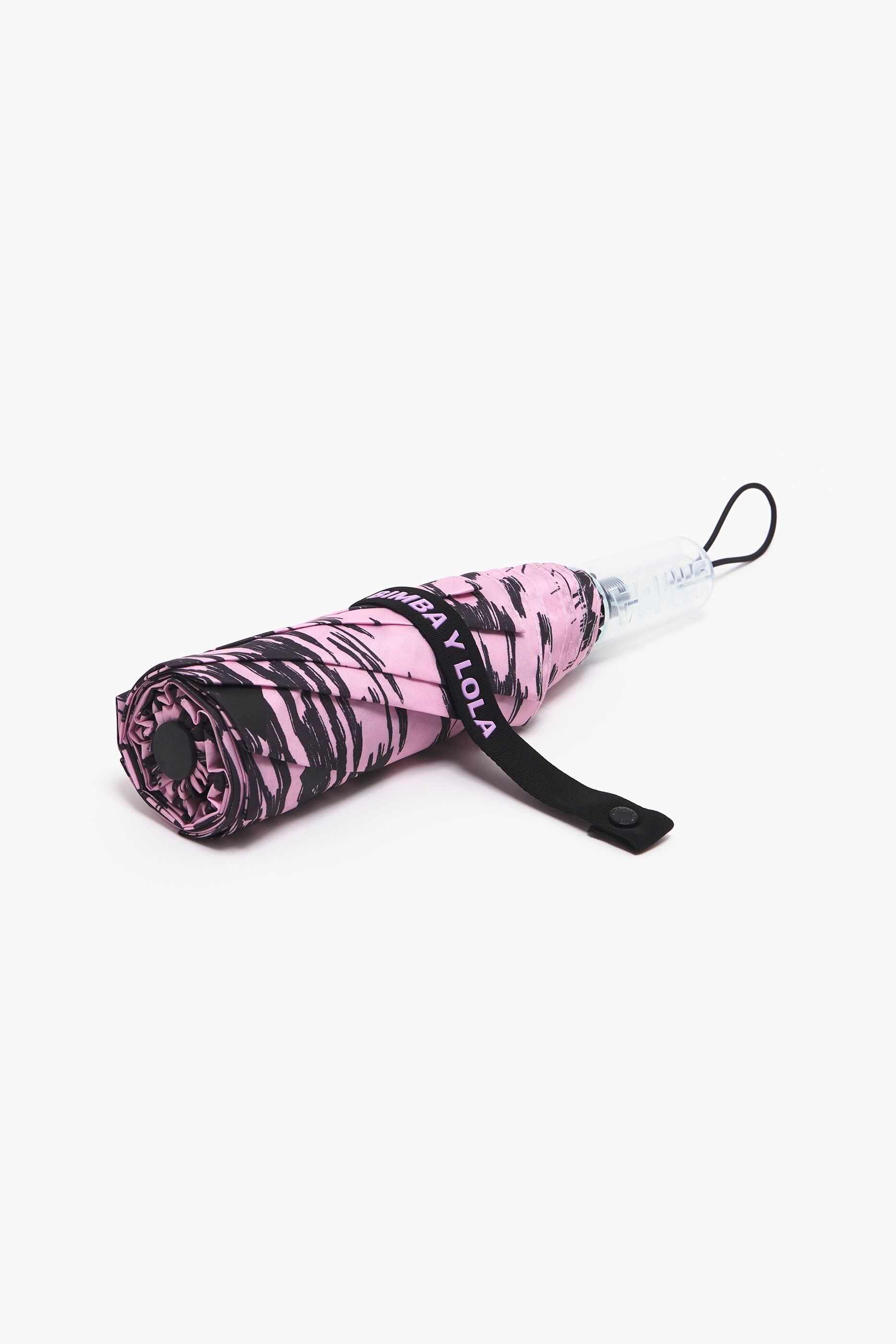 Guarda-chuva com logotipo estampado em rosa