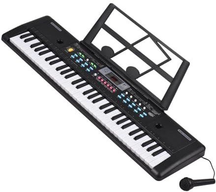 Elektronische Piano 61 Toetsen Elektrische Piano Met Microfoon Digitaal LED-display Ingebouwde Dubbele Stereoluidsprekers Toetsenbordinstrument