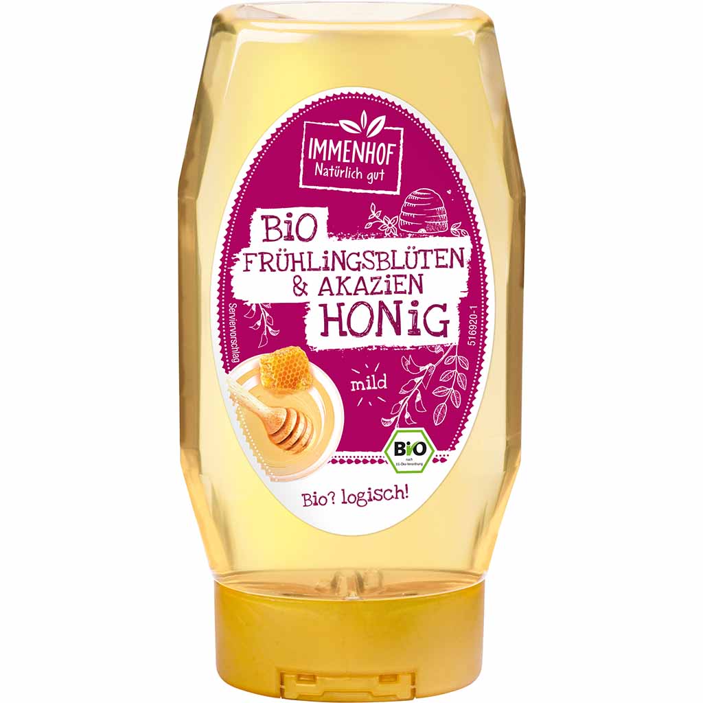 Immenhof Bio Frühlingsblüten & Akazien Honig 350g MHD:30.10.26