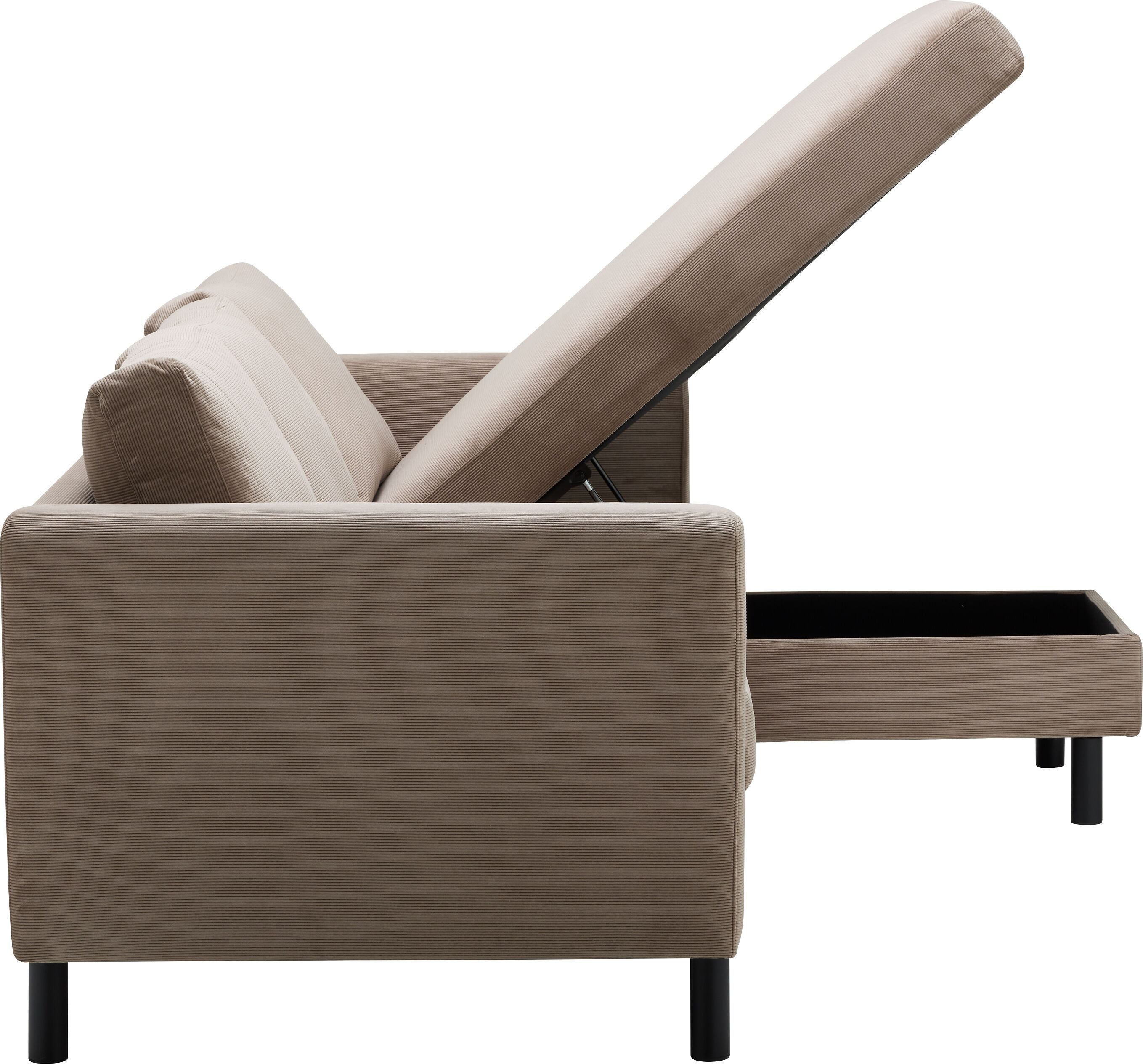 DIENER Ecksofa - Taupe / B: 235.0 cm x T: 156.0 cm x H: 81.0 cm