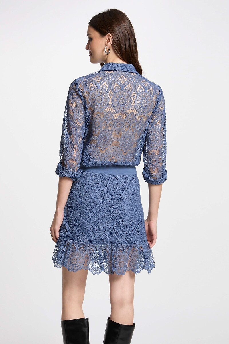 MORGAN<br>Blusa de renda com mangas compridas