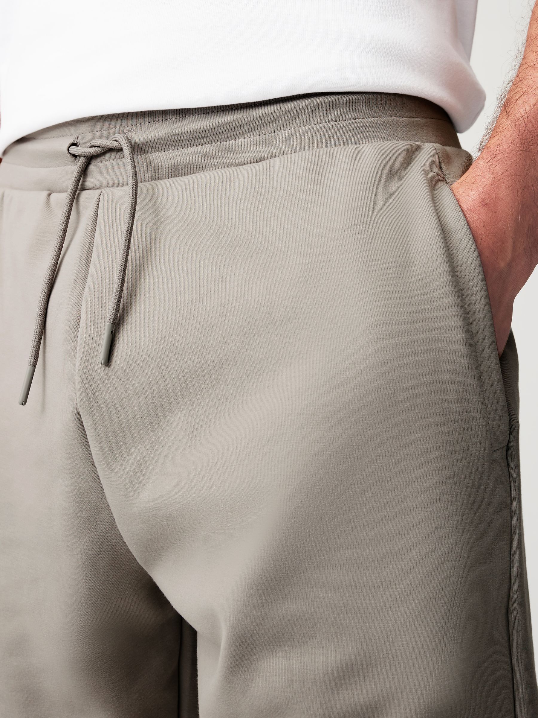 Grijs - Jersey shorts met ritszakje