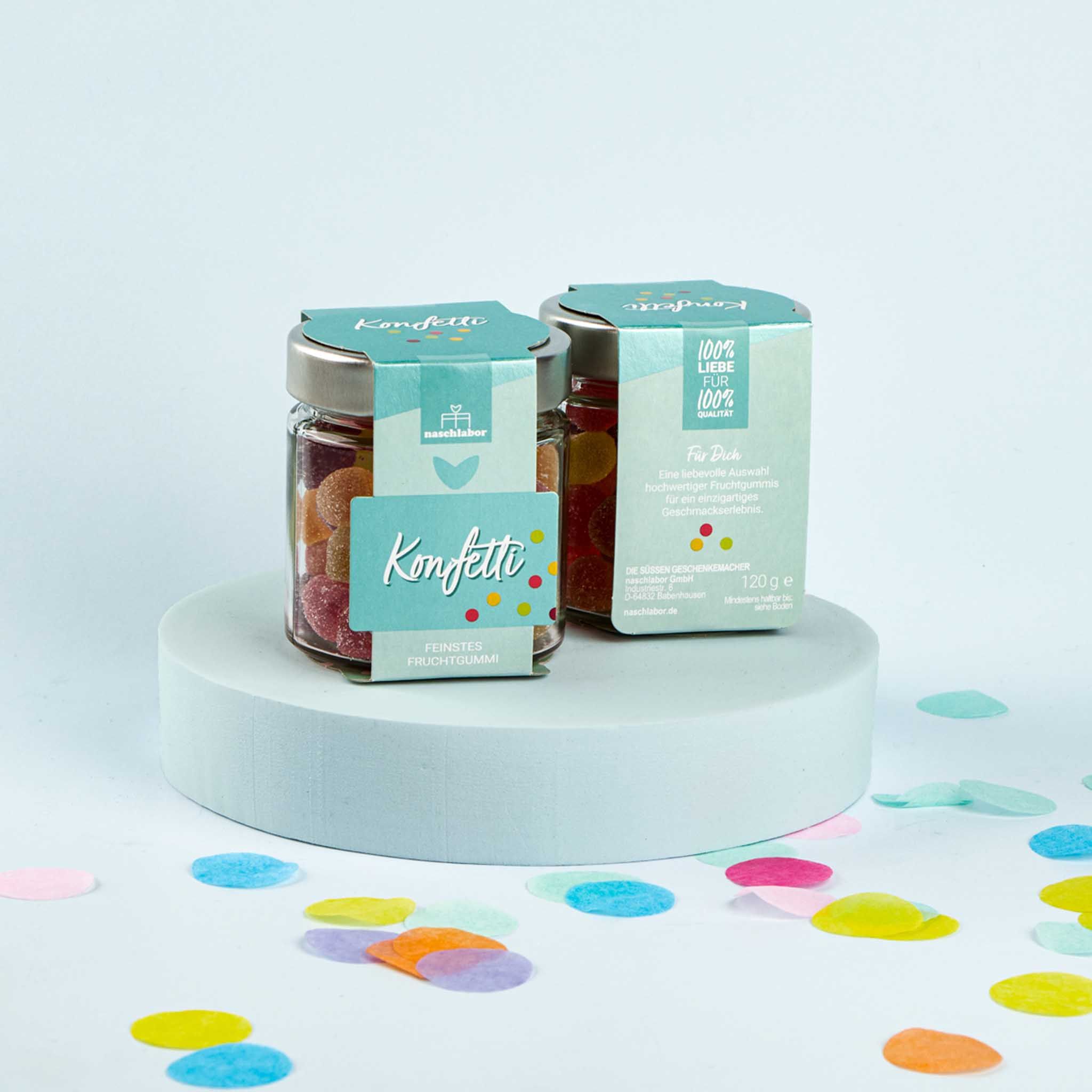naschlabor 8 Gläser Fruchtgummi Konfetti Groß-Verpackung