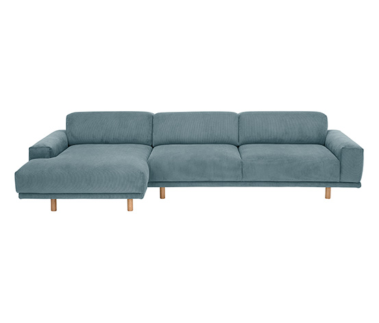 Ecksofa »Penelope«, hellblau, Longchair links