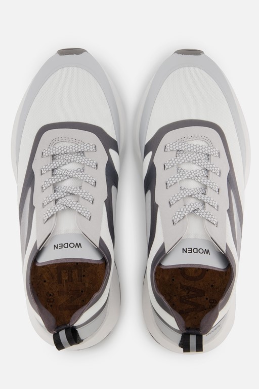 Woden Stelle Transparent Sneakers grijs Textiel