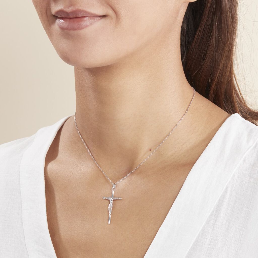Pendentif Nessahae Argent Blanc