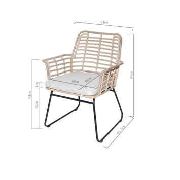 KARWEI Tuinstoel Joy beige wicker