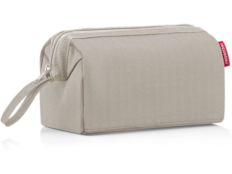 Reisenthel Necessaire Travelcosmetic Herringbone Sand Kosmetiktasche für alle wichtigen Bad-Accessoires