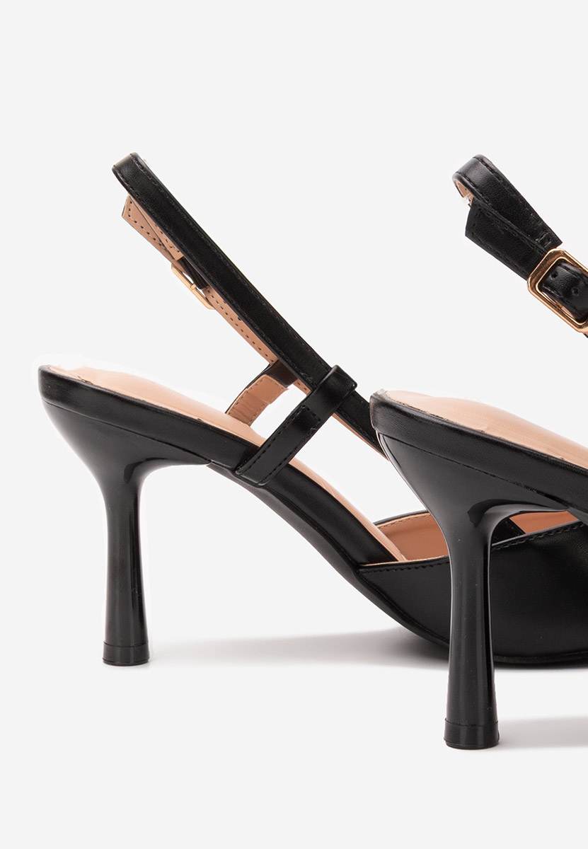 Chaussures slingback noirs Ivva