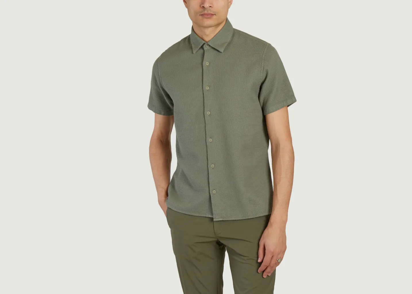 Chemise coton bio gaufré JagVi Rive Gauche