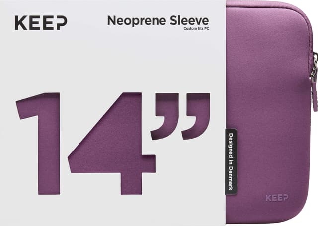 KEEP 14'' neopren-sleeve til bærbar computer (fyldig lilla)
