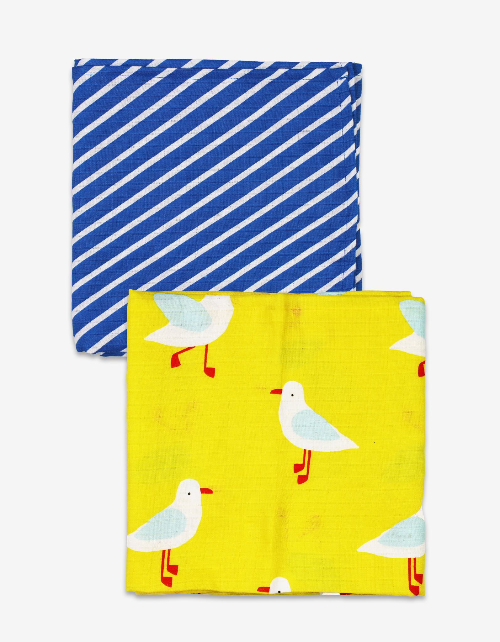 Toby Tiger Musselintücher 2er-Pack mit Möwenmotiv