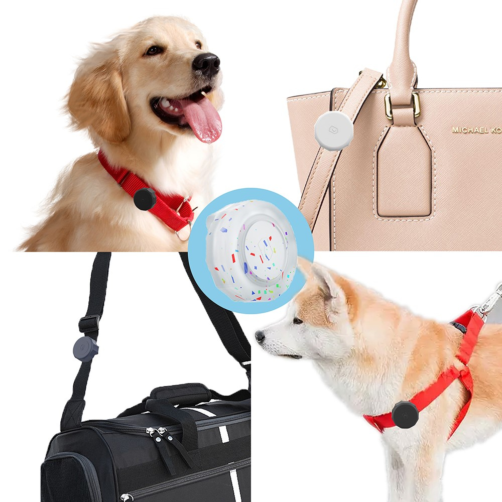 Apple AirTag Silikon Case Hülle Halsband Strap Halterung für Haustiere Spritzwasserfest (Hund / Katze) - Schwarz