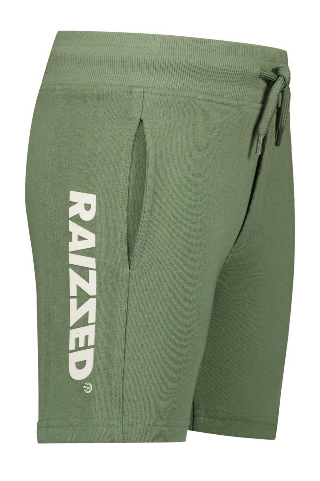 Raizzed regular fit short Djordy met logo olijfgroen