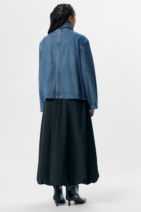 Object blauwe dames jas