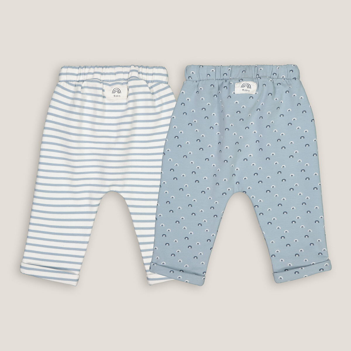 COLEÇÃO LA REDOUTE<br>Conjunto de 2 trenós de flanela estampada