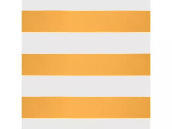 Auvent rétractable jaune et blanc 4,5x3 m tissu et aluminium
