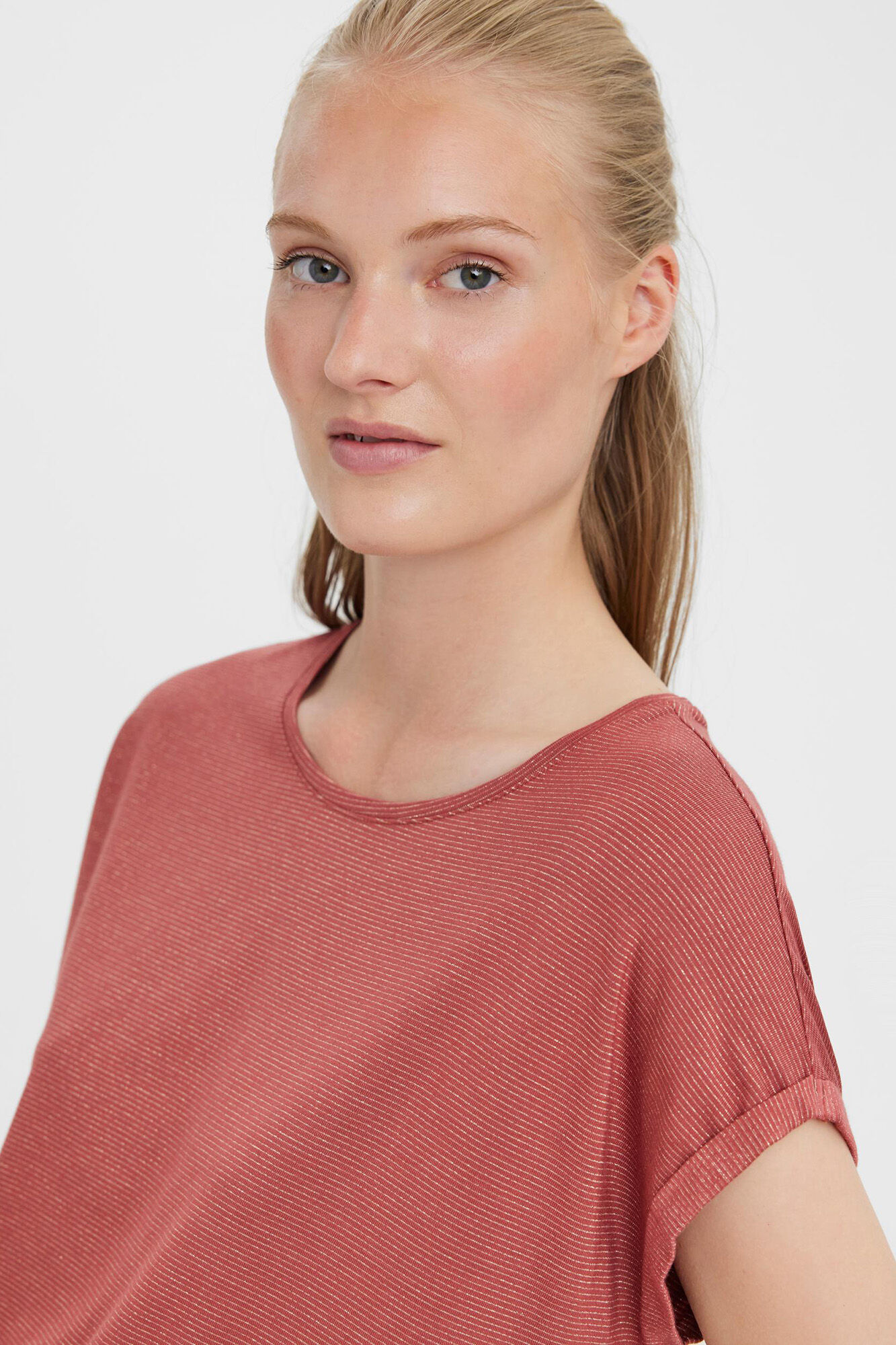 Camiseta básica Lürex - Vermelha