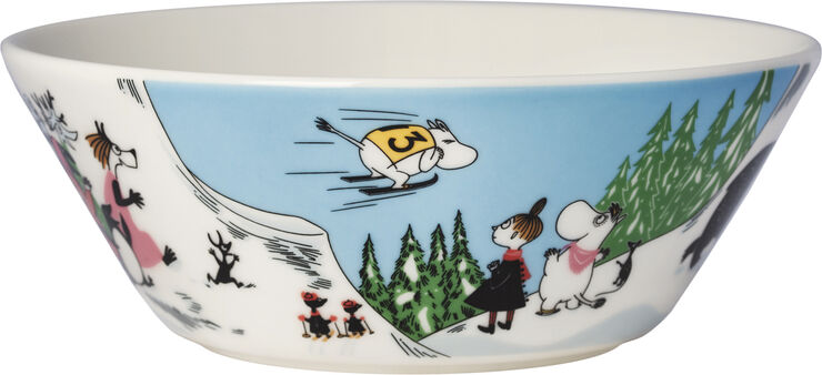 Iittala Moomin Arabia skål 15 cm Skihop Multifarvet