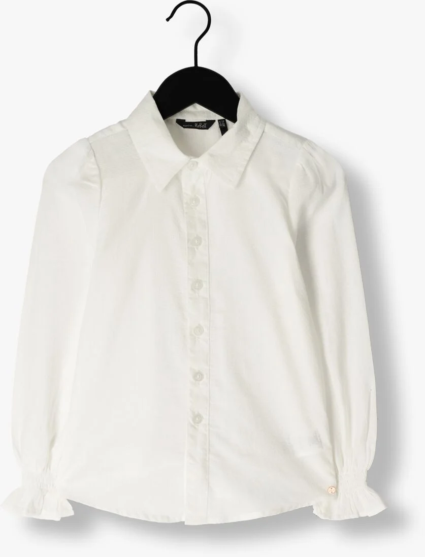 NOBELL witte nobell blouse tipi girls button up poplin blouse