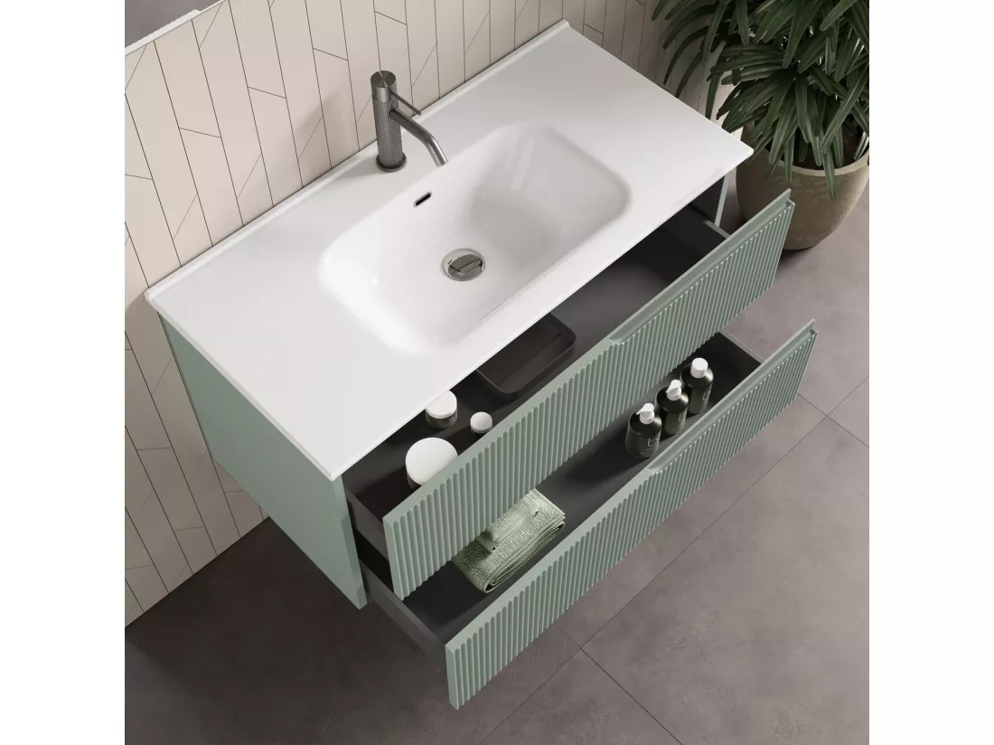 Ensemble salle de bain 4 pièces VENERE vert sauge
