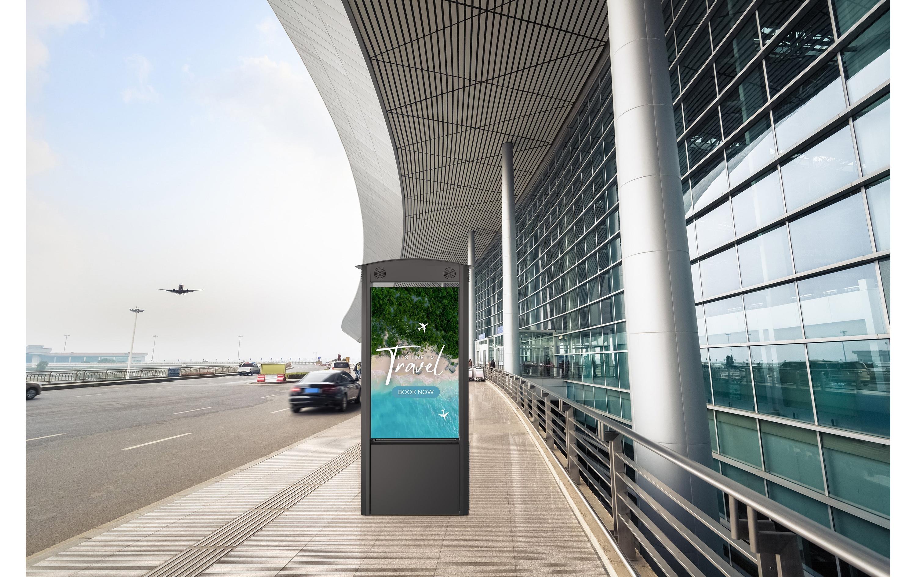 Kioskrahmen Smart City Ink. 55-Zoll Xtreme Outdoor Display<br>Peerless Smart City Kiosk-Design 139.7 cm (55