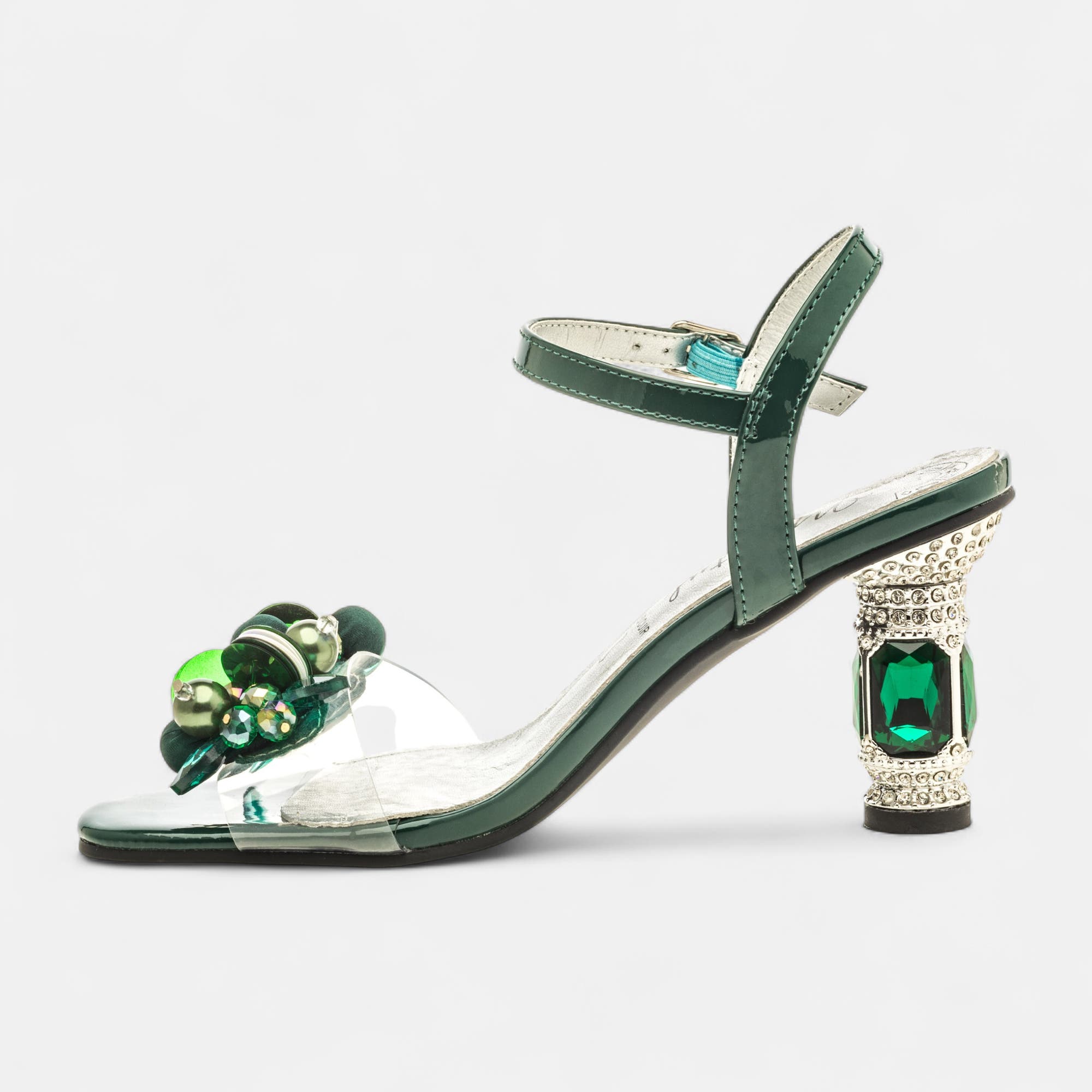 Nu-pieds à talon Femme vert