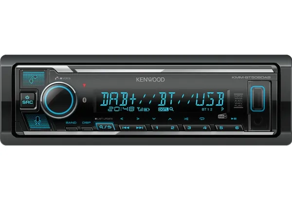 Kenwood Electronics KMM-BT508DAB, Sort, 1 DIN, 200 W, 50 W, 24t, AAC, FLAC, MP3, WAV, WMA