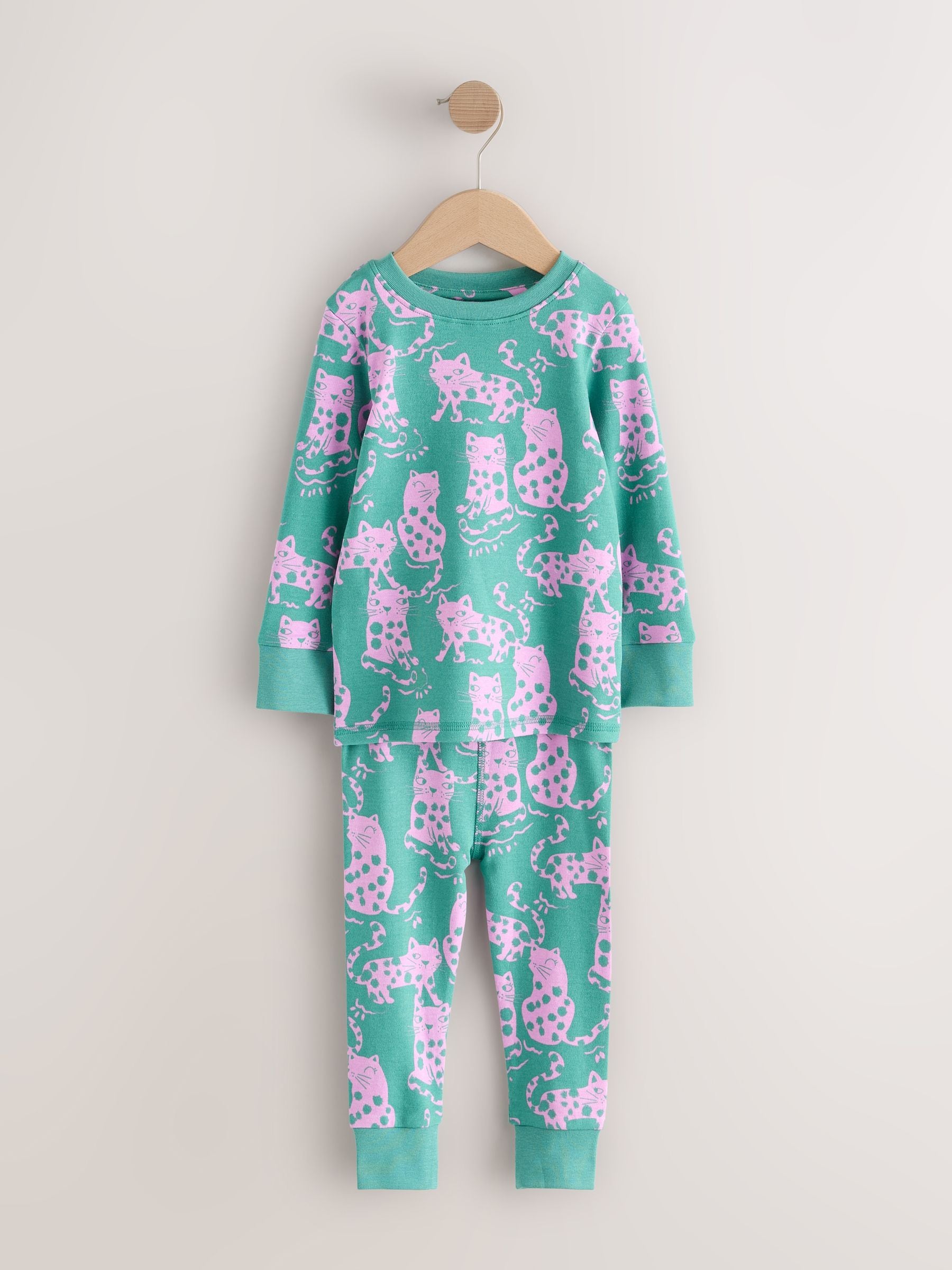 Paars/groen Stampy-personage - Set van 3 zachte pyjama's (9 mnd-12 jr)