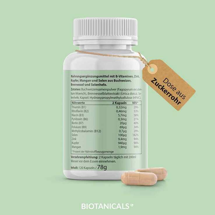 Biotanicals Biotin Selen Zink Kapseln, 120 St