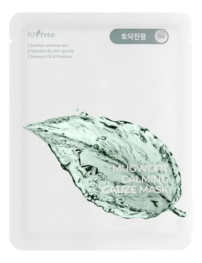Isntree Mugwort Calming Gauze Mask - 1 stk.