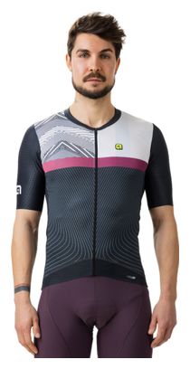 Maillot Manches Courtes Alé Zig Zag Noir