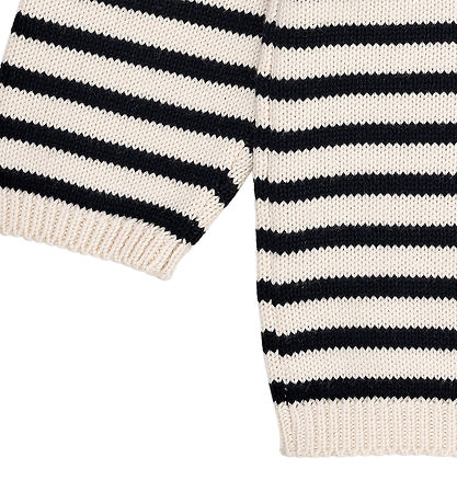 Copenhagen Colors Bluse - Wolle - Strick - Cream/Navy Stripe