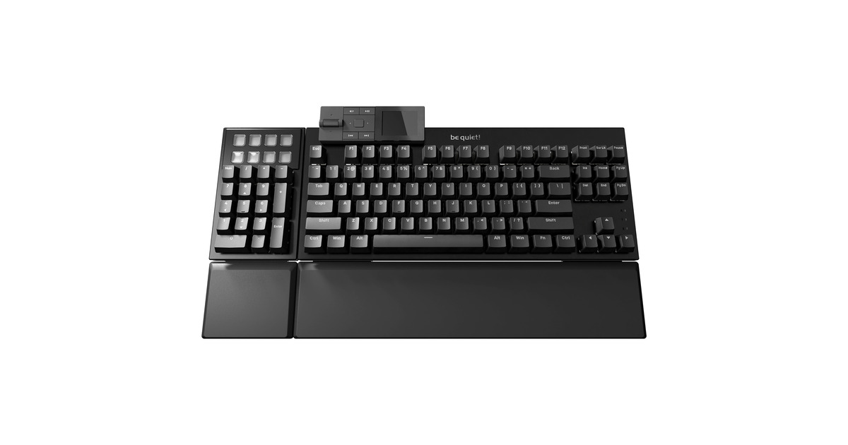 be quiet!Dark Mount Silent Tactile, gaming toetsenbord  (Zwart, US lay-out, be quiet! Silent Tactile, ARGB, PBT double-shot Keycaps, Media Dock)