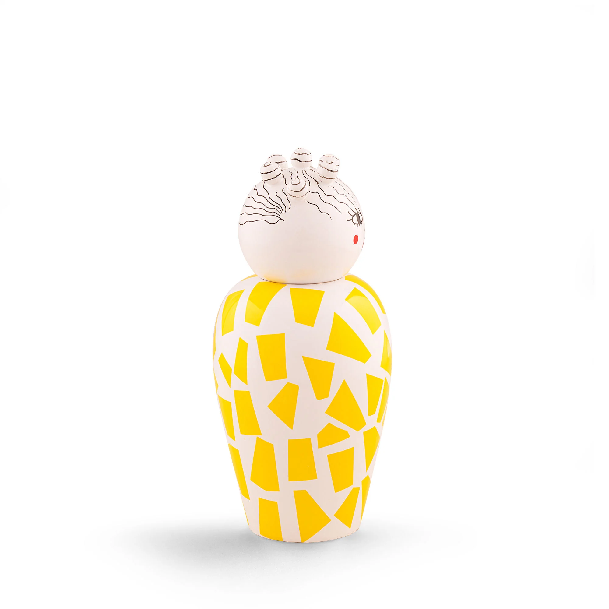 CANOPIE LULA - Vase avec couvercle céramique | Jaune