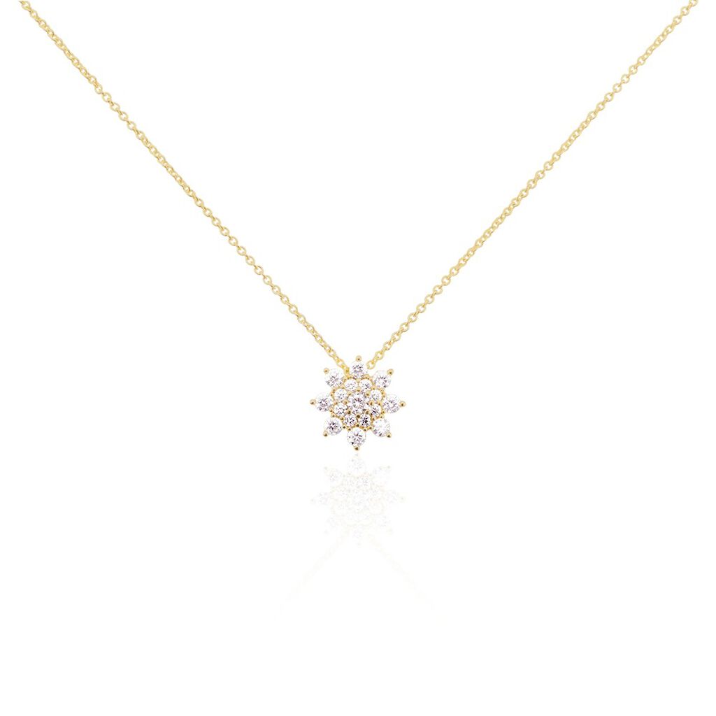 Collier Plaqué Or Sadoth Oxydes De Zirconium