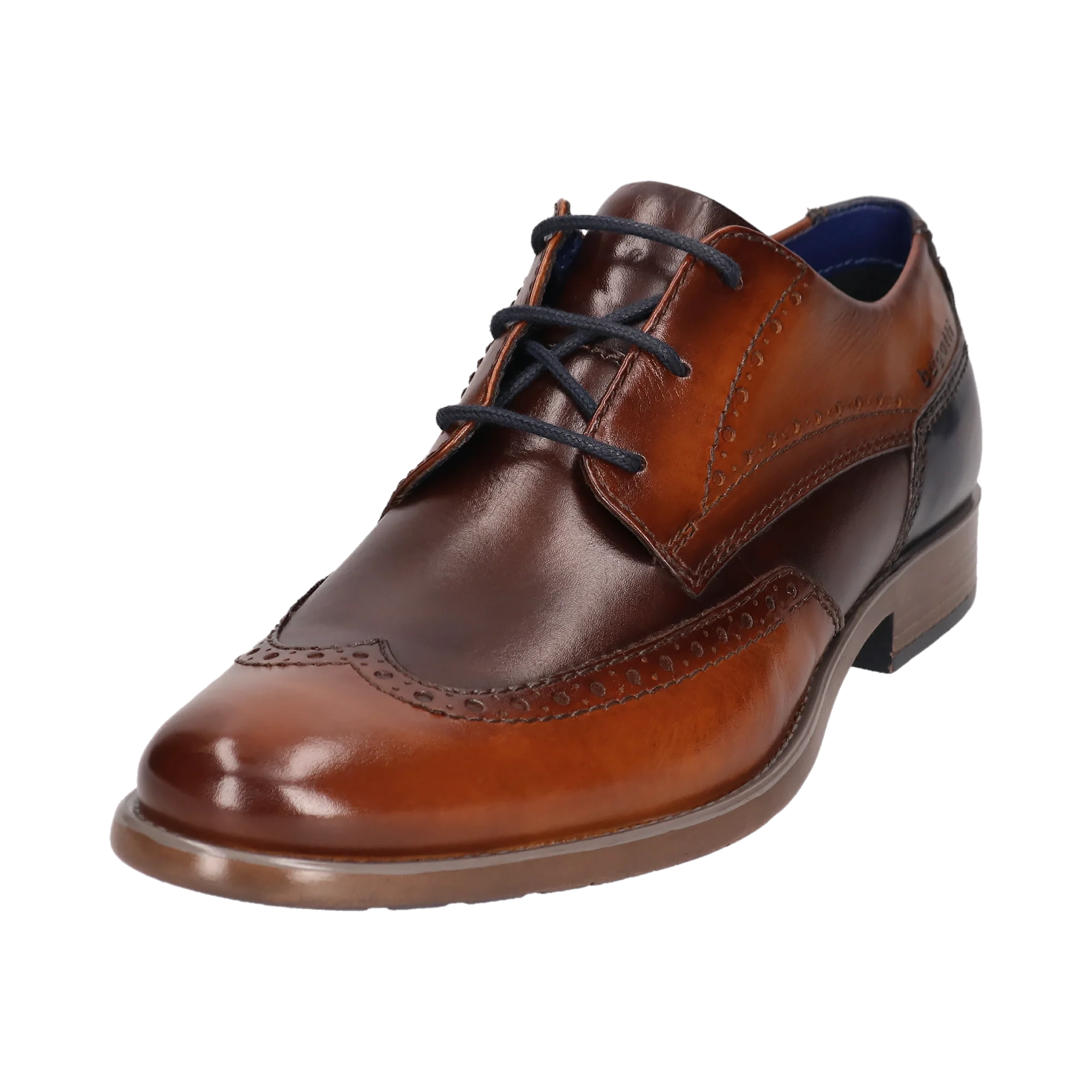 Leder Business Schnürer cognac