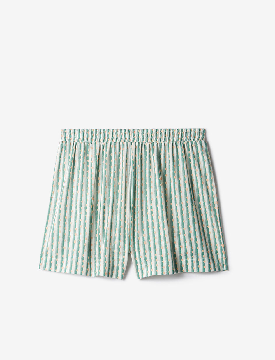 Short de pyjama - rayure neo stripes var vert email