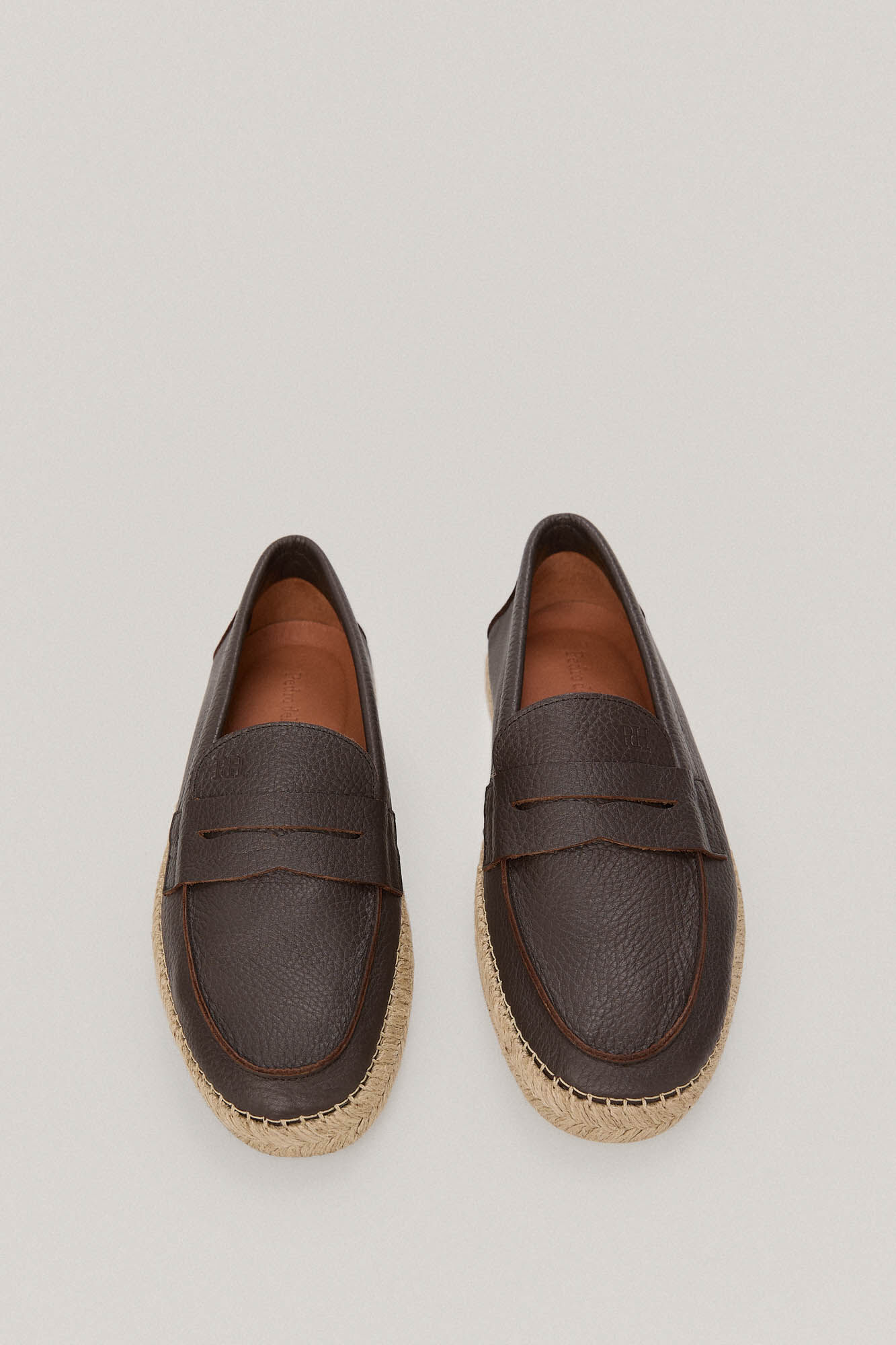 Mocassim de couro com máscara - Marrom