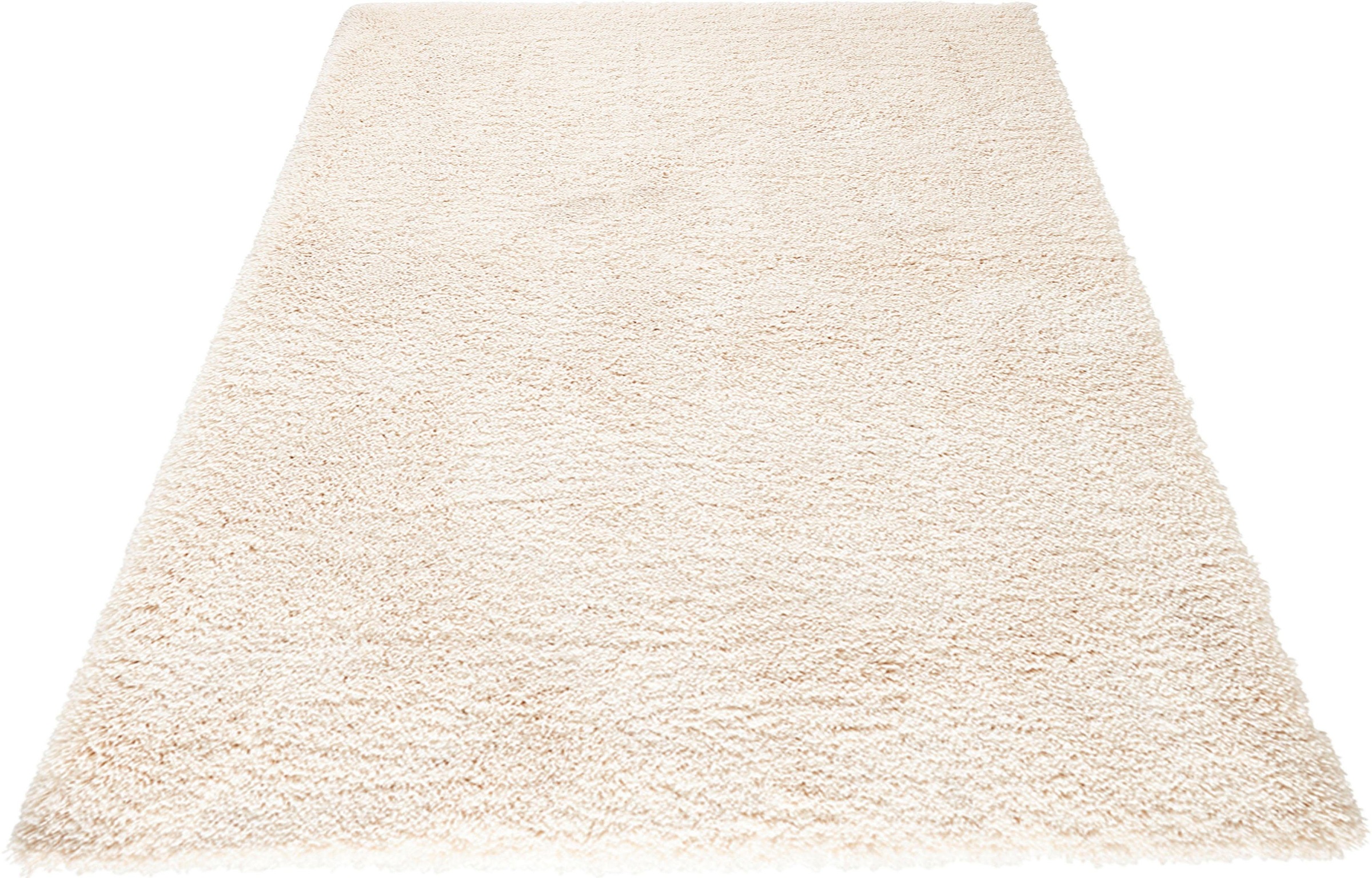 HANSE Home Hochflor-Teppich »Venice« rechteckig 45 mm Höhe meliert, Shaggy, dichter Flor, Uni, robust, Langflor, Wohnzimmer