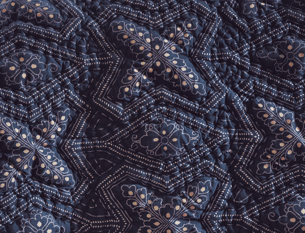 Couvre-lit-Bleu Indigo