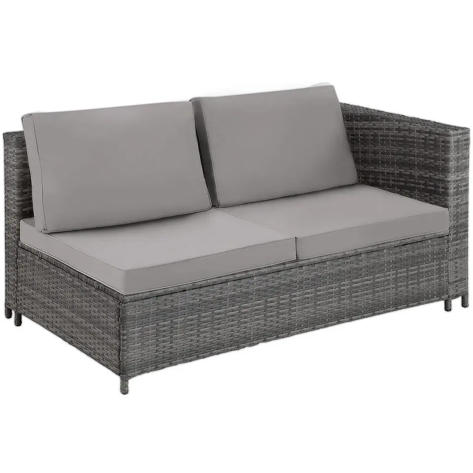 tectake - Loungeset Siena - Wicker - grijs