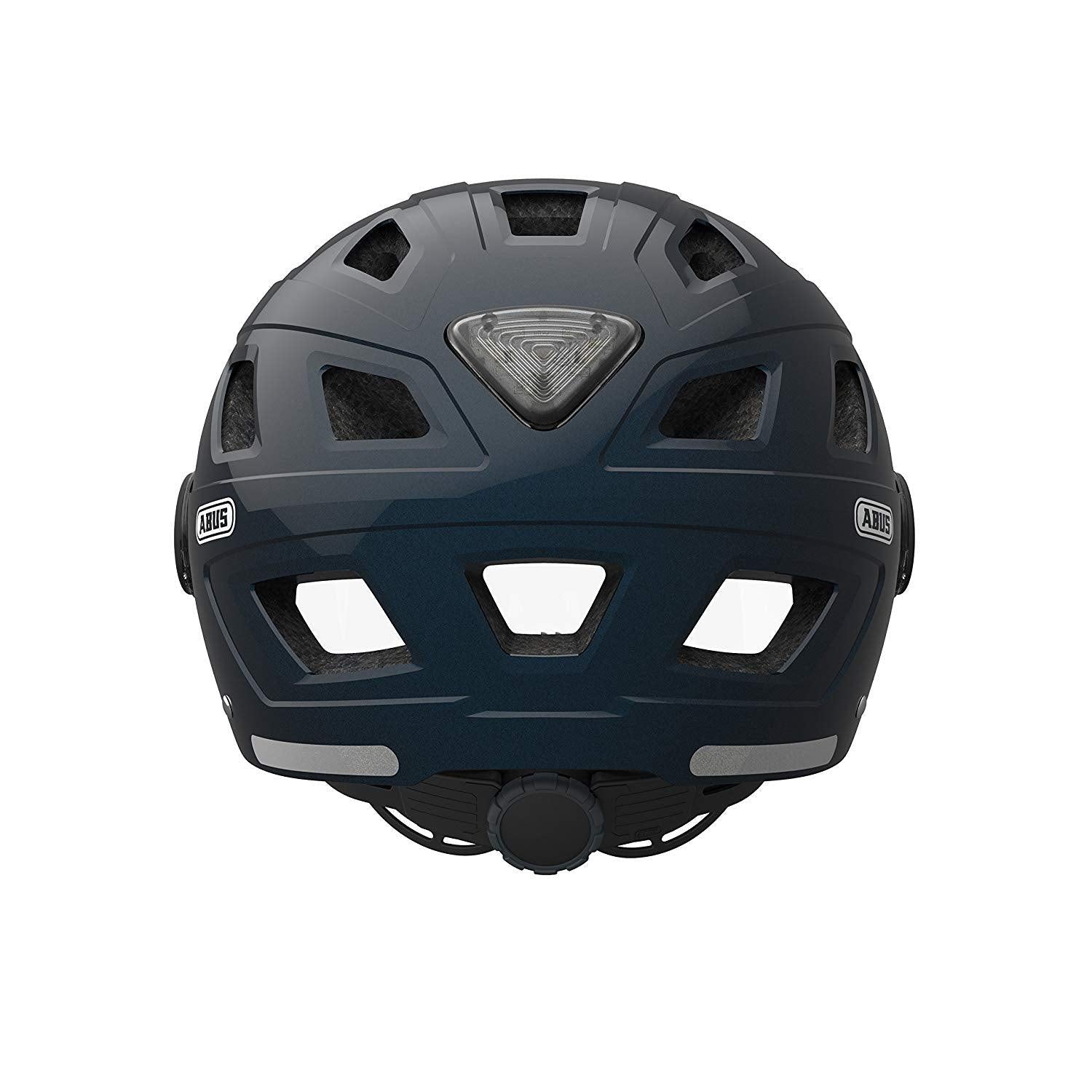 Casque de vélo ABUS Hyban+ Midnight Blue avec Visière et LED Arrière