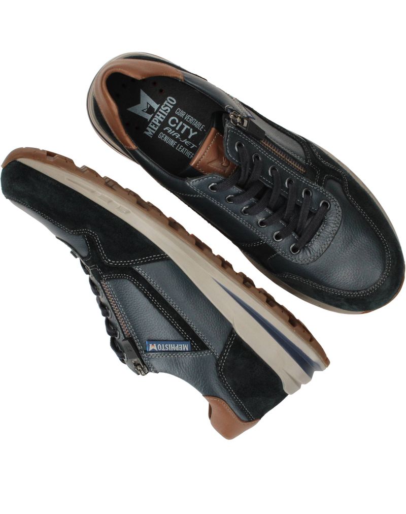 Mephisto Bradley Velsport Sneakers Blauw Heren