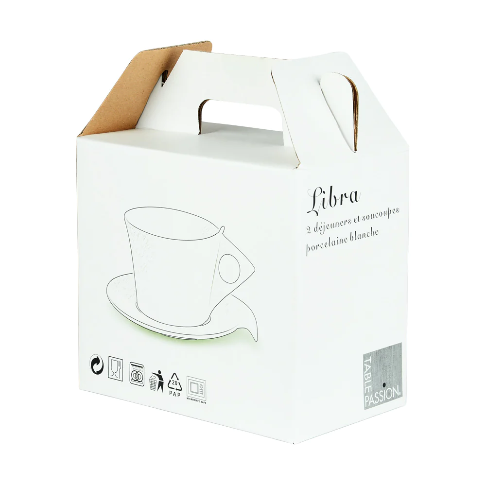 Coffret de 2 petits déjeuners Libra 30 cl Table passion