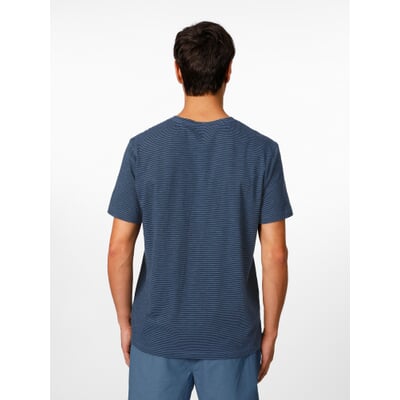 Herren-T-Shirt geringelt, Blau